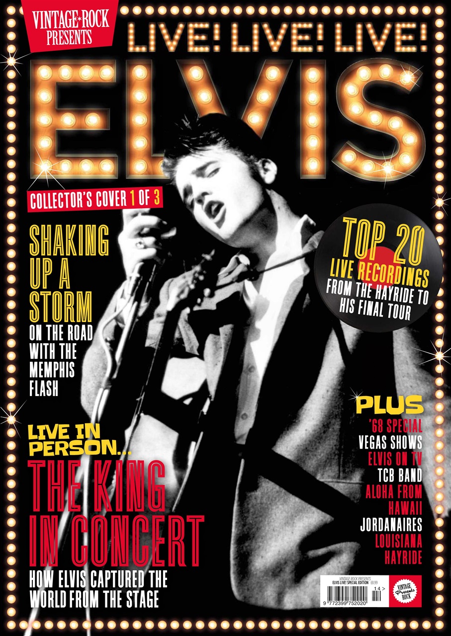 Vintage Rock Presents Magazine - Elvis Live! Back Issue
