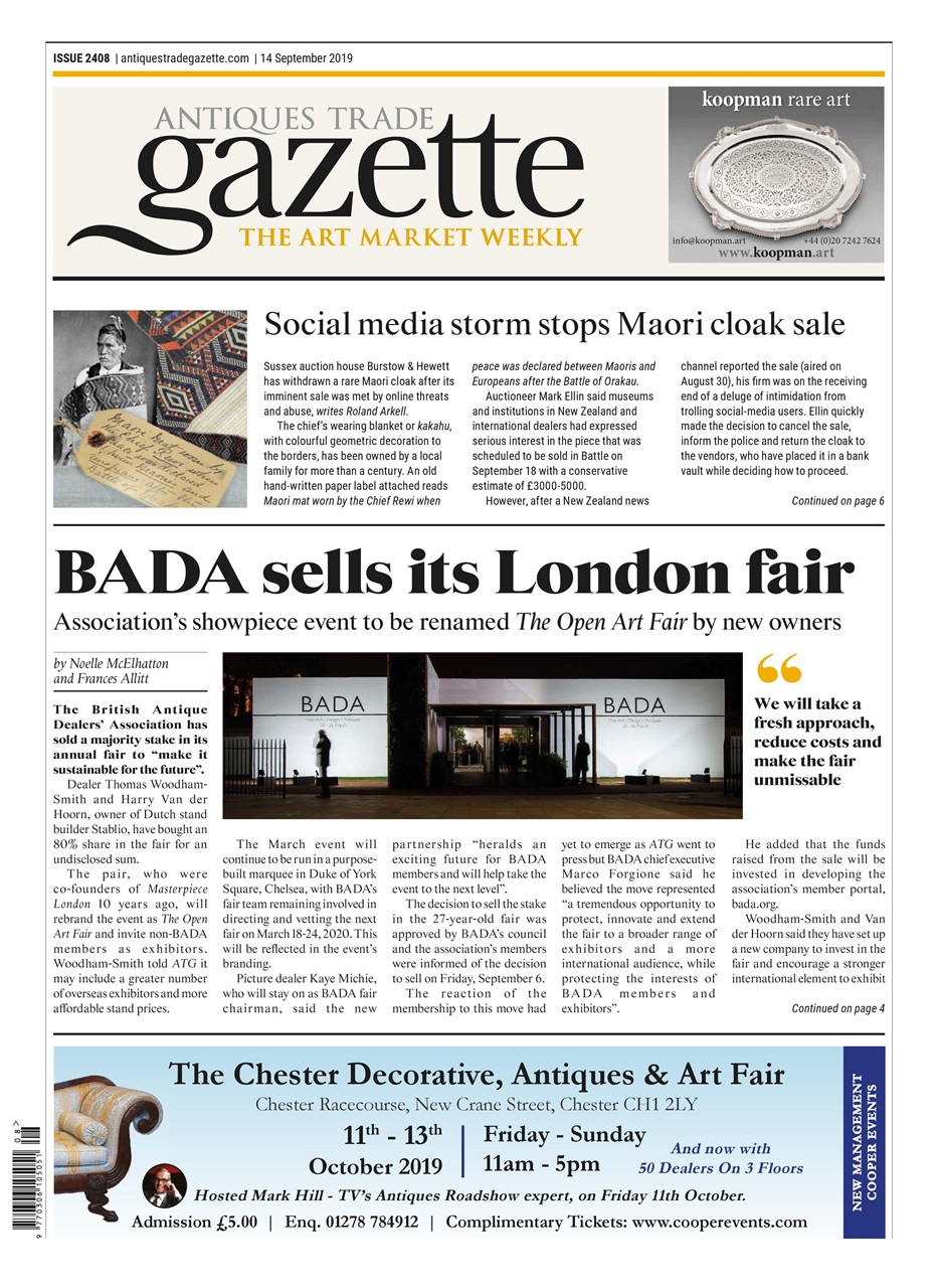 Antiques Trade Gazette Magazine 2408 Back Issue
