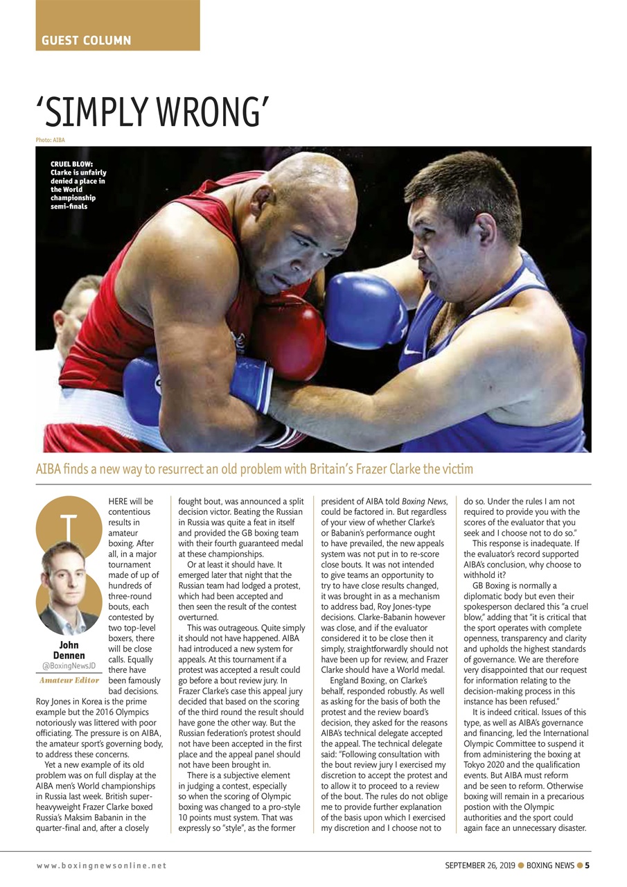 Boxing News Magazine 24Sep Back Issue