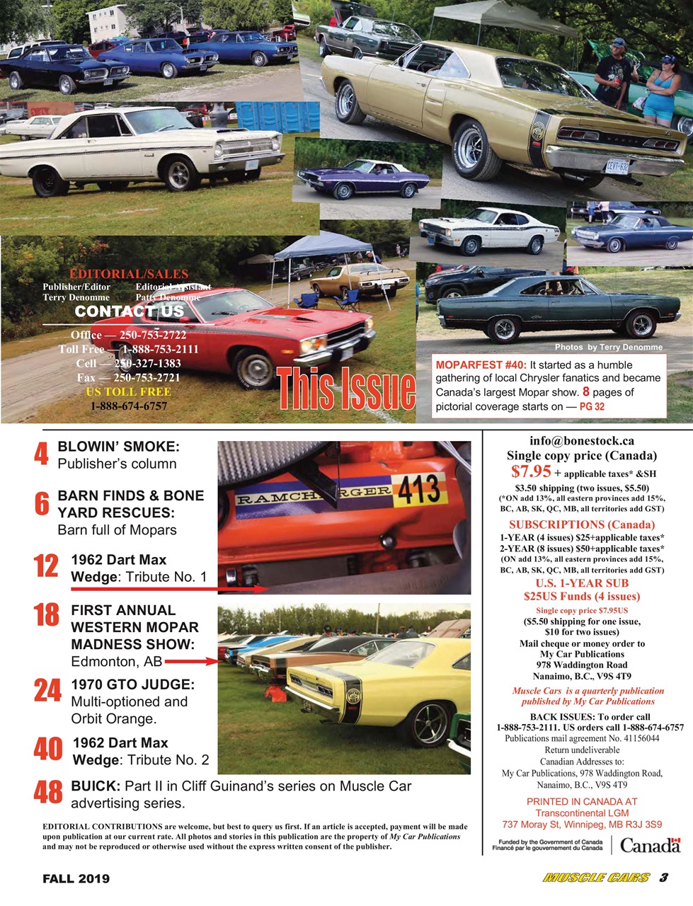 Muscle Cars Magazine - Fall 2019 Back Issue