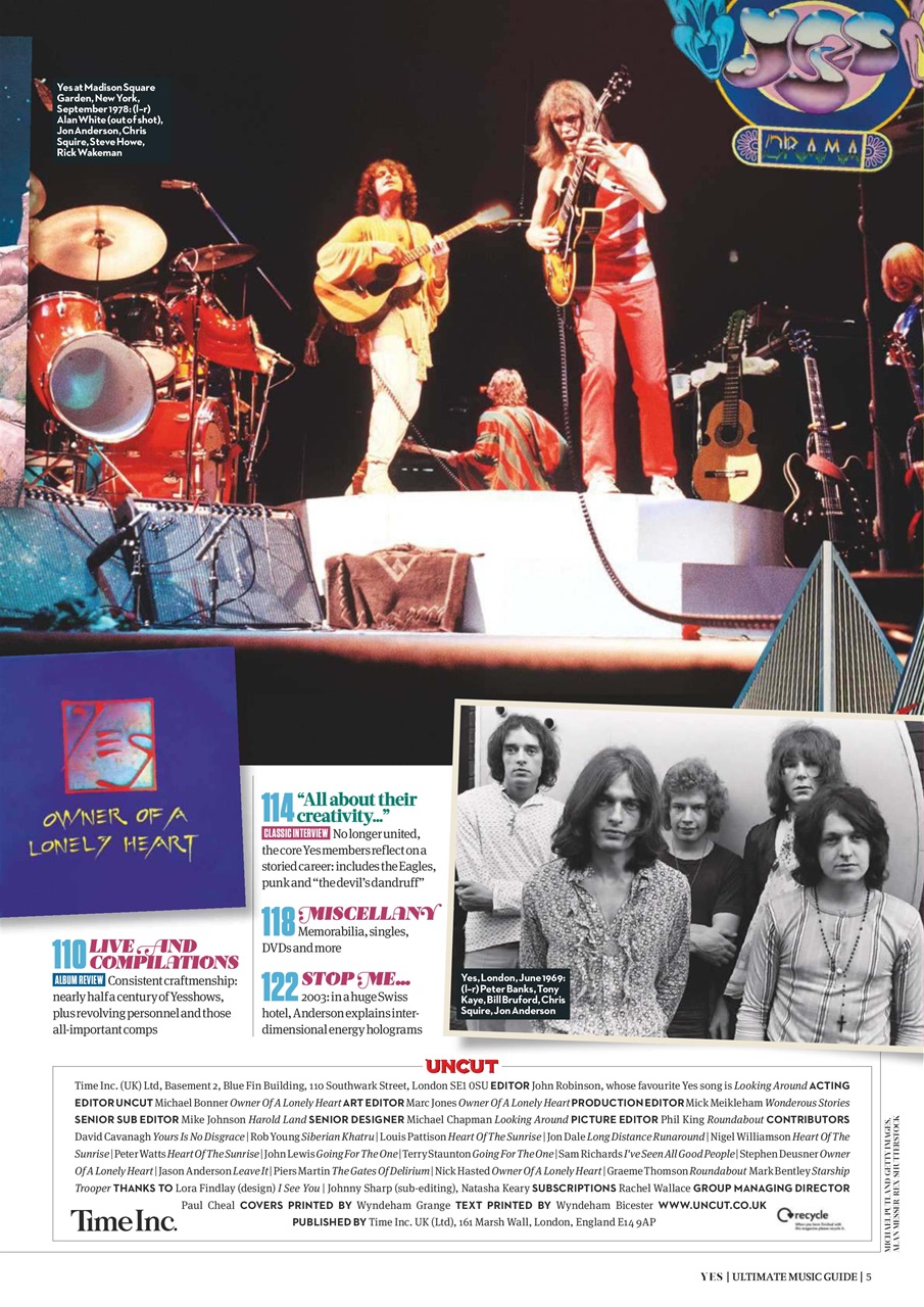 Uncut Magazine - Ultimate Music Guide: Yes Special Issue