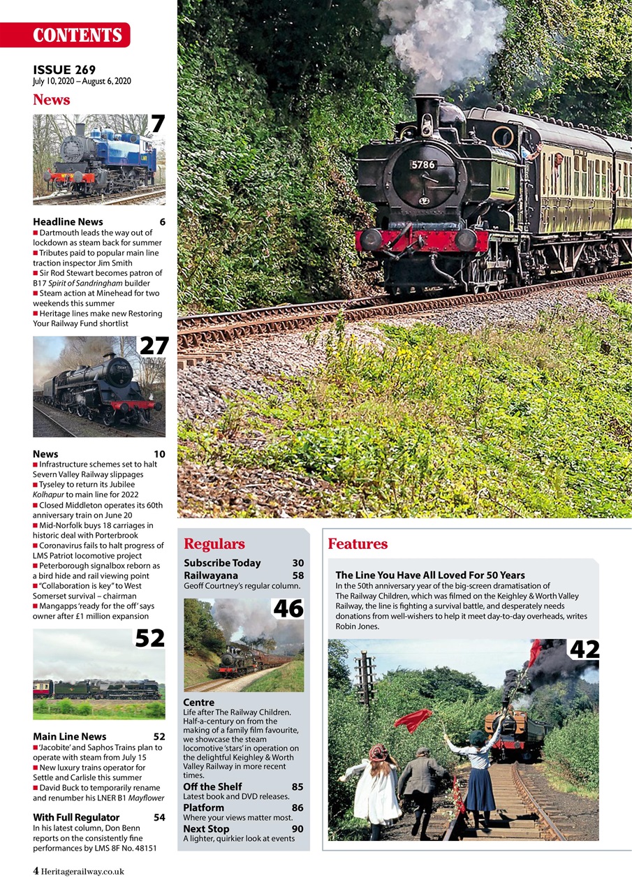 Heritage Railway Magazine - 269 - 10 July 2020 Subscriptions | Pocketmags