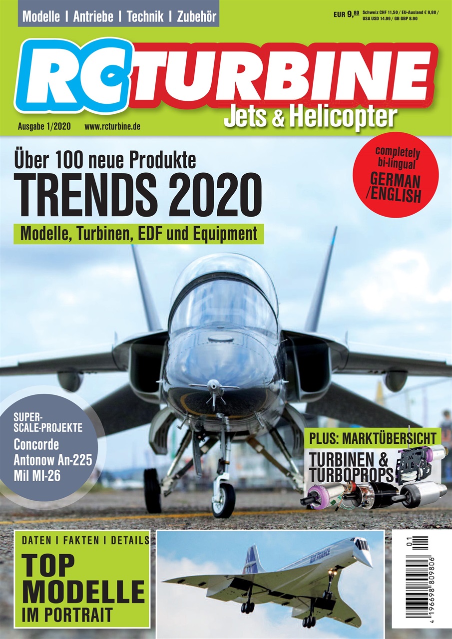 RC Turbine Jets & Helicopter Magazine RC Turbine 2020 Subscriptions