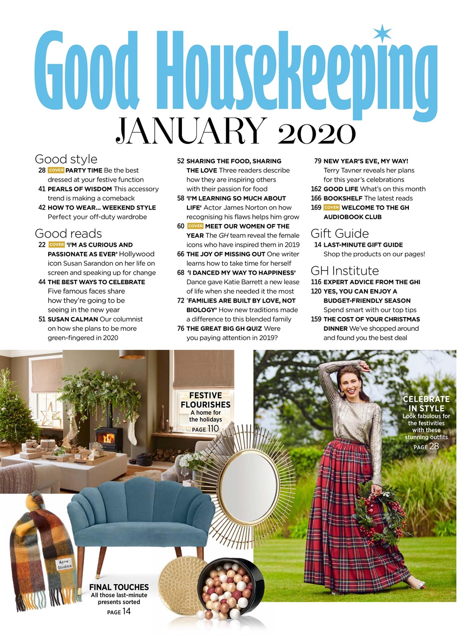 Good Housekeeping Magazine Jan 2020 Back Issue