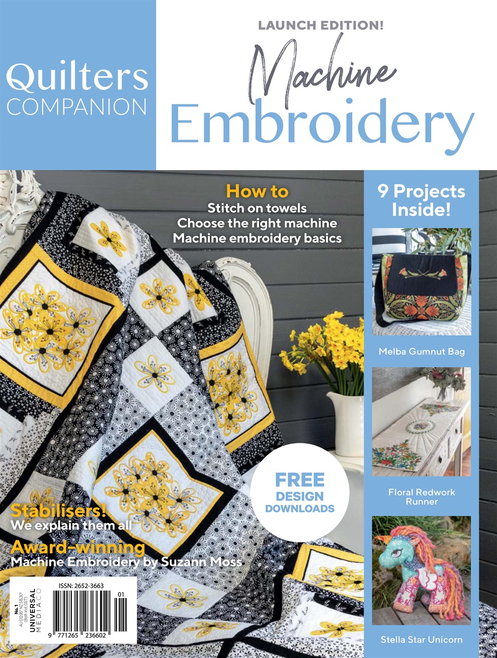 Quilters Companion Magazine Machine Embroidery Back Issue