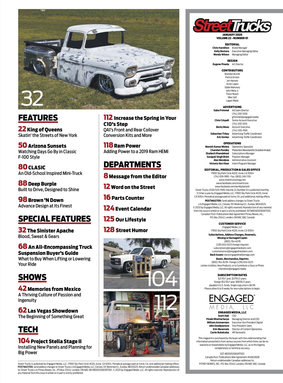 Street Trucks Magazine January 2020 Back Issue