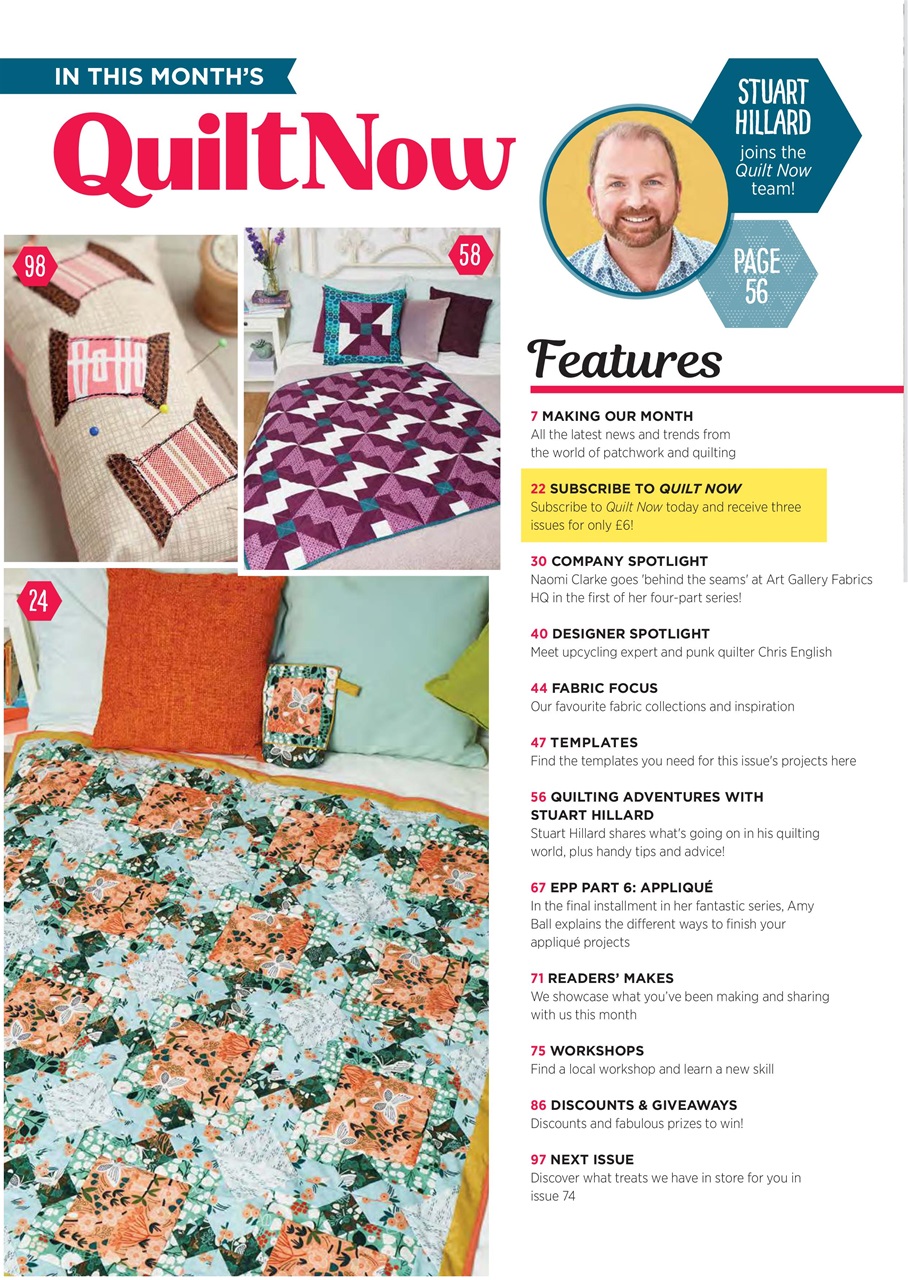 Quilt Now Magazine Issue 73 Back Issue