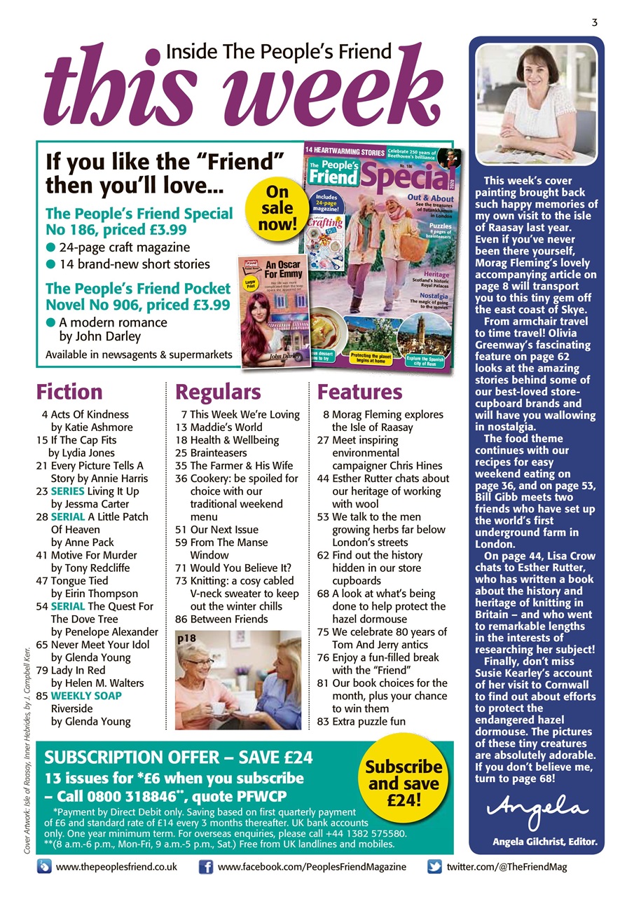 The People’s Friend Magazine 08/02/2020 Subscriptions Pocketmags