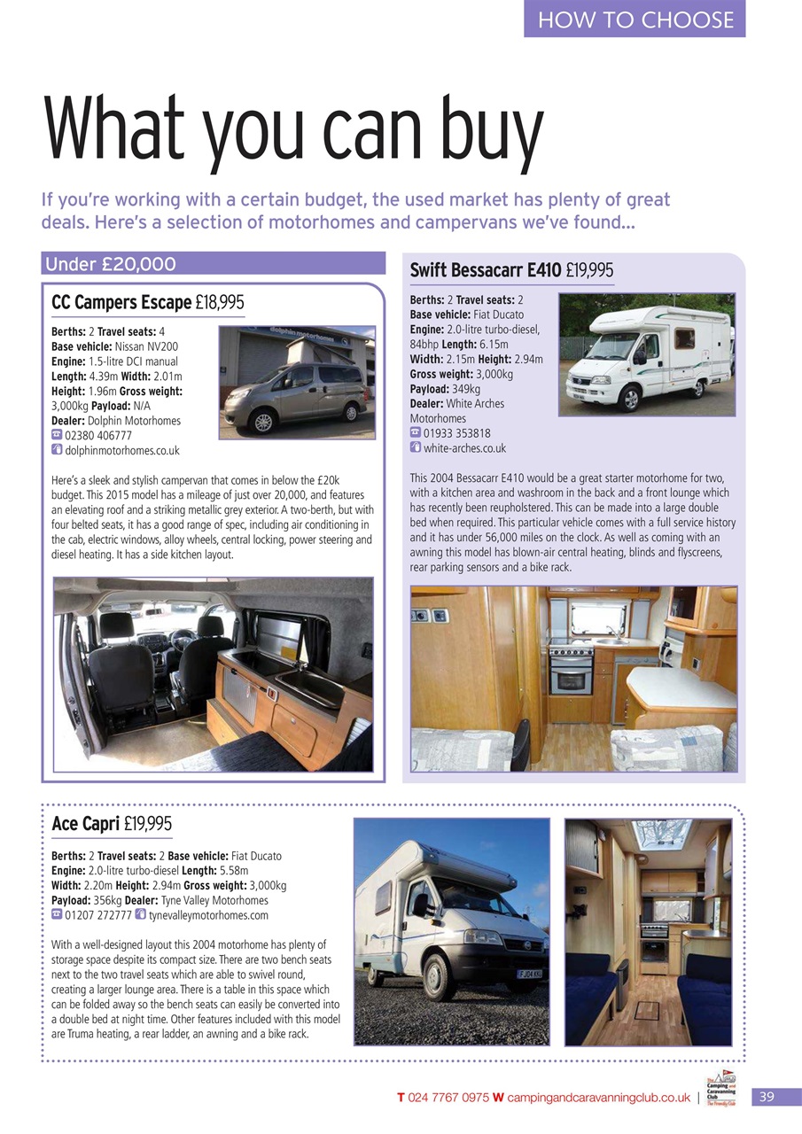 Buying Your Perfect Motorhome Magazine Buying Your First Motorhome