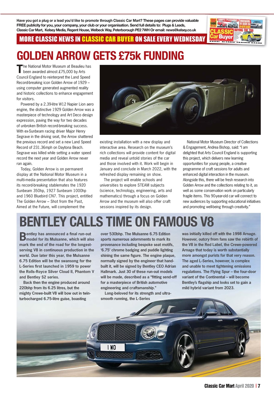 Classic Car Mart Magazine April 2020 Back Issue