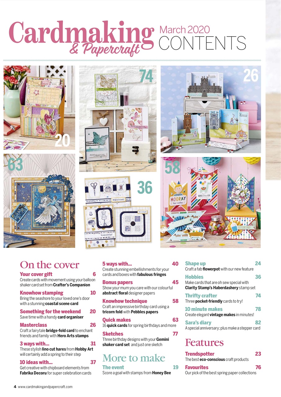 Cardmaking & Papercraft Magazine March 2020 Back Issue
