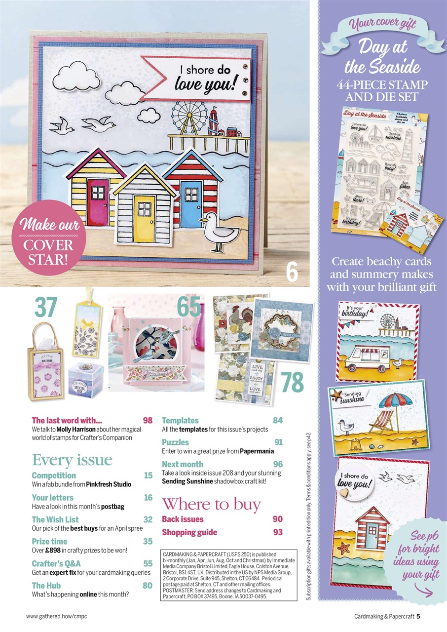 Cardmaking & Papercraft Magazine April 2020 Subscriptions Pocketmags