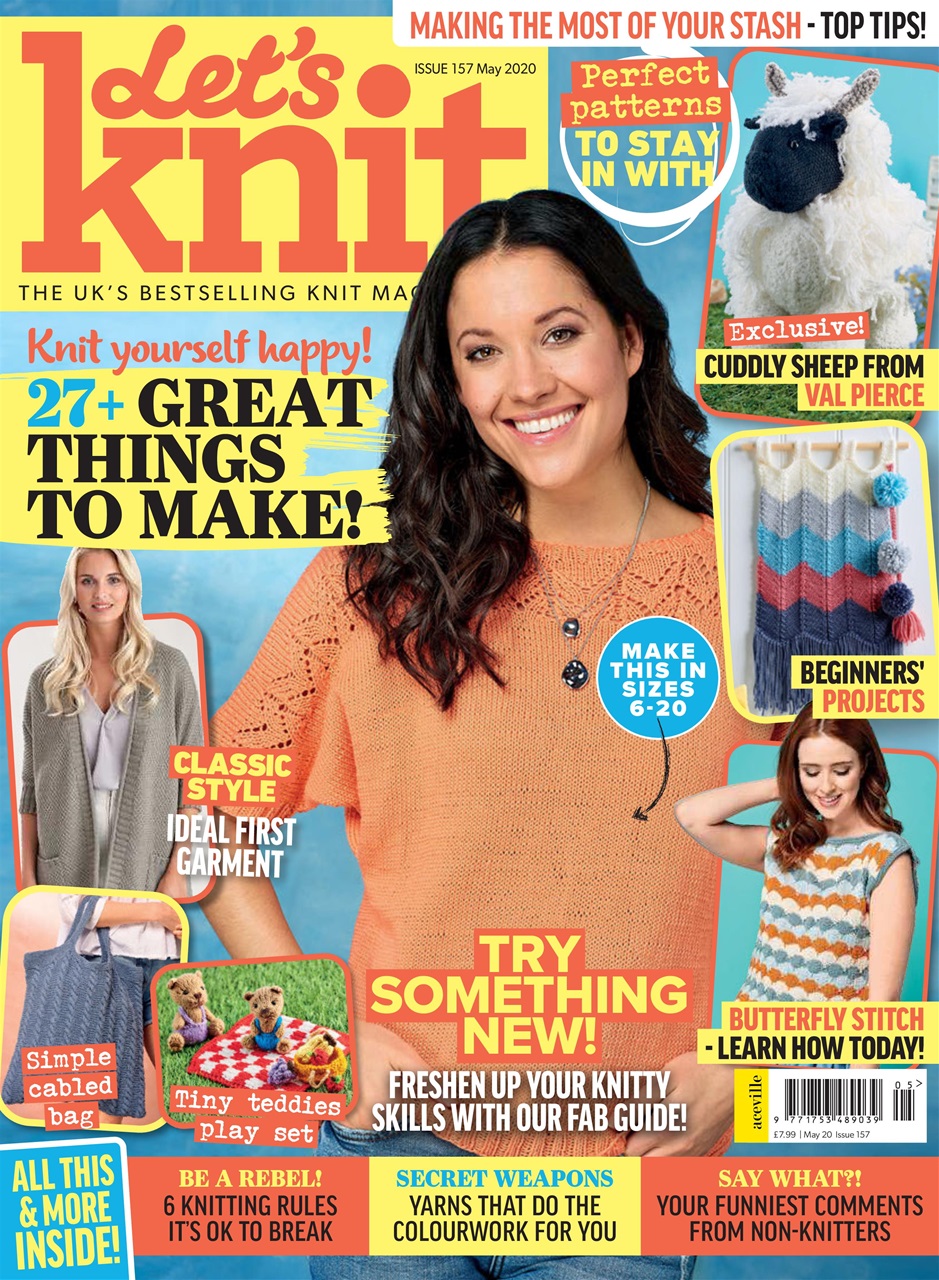 Let's Knit Magazine May20 Subscriptions Pocketmags