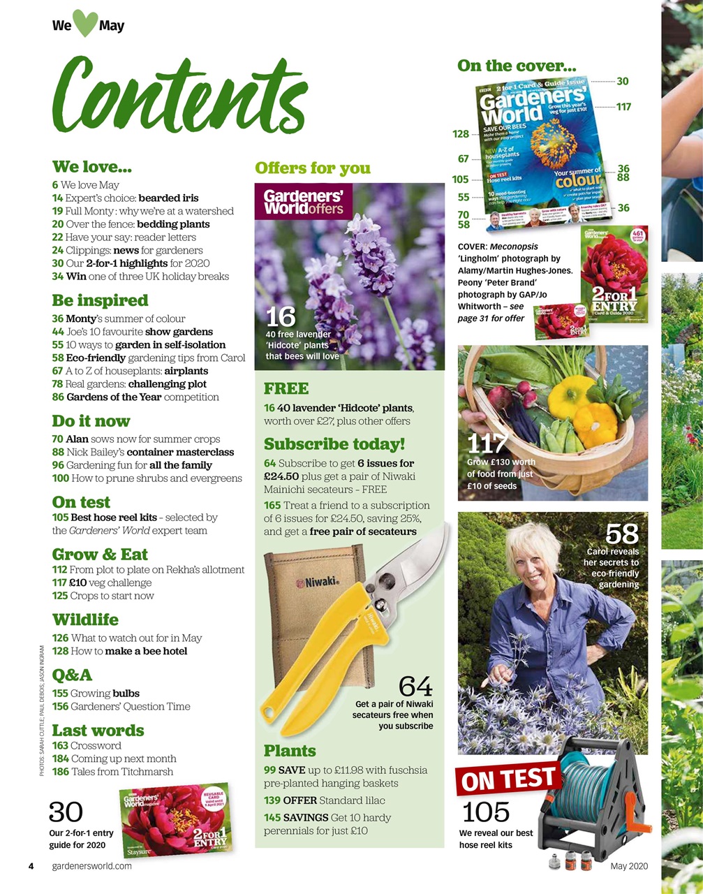 BBC Gardeners’ World Magazine May 2020 Back Issue