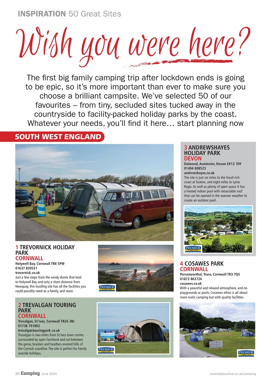 Camping Magazine Dream Getaways June 2020 Subscriptions Pocketmags