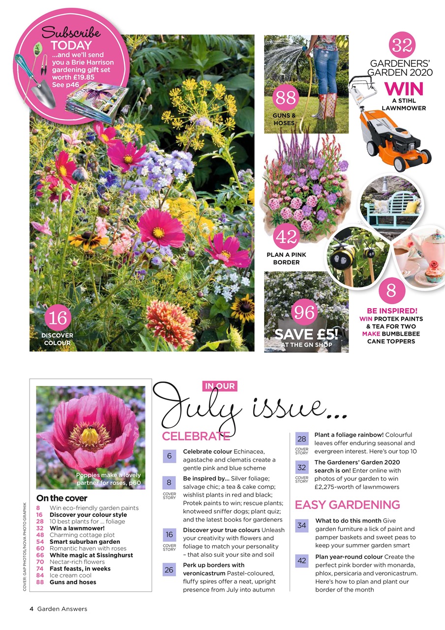 Garden Answers Magazine July 2020 Subscriptions Pocketmags