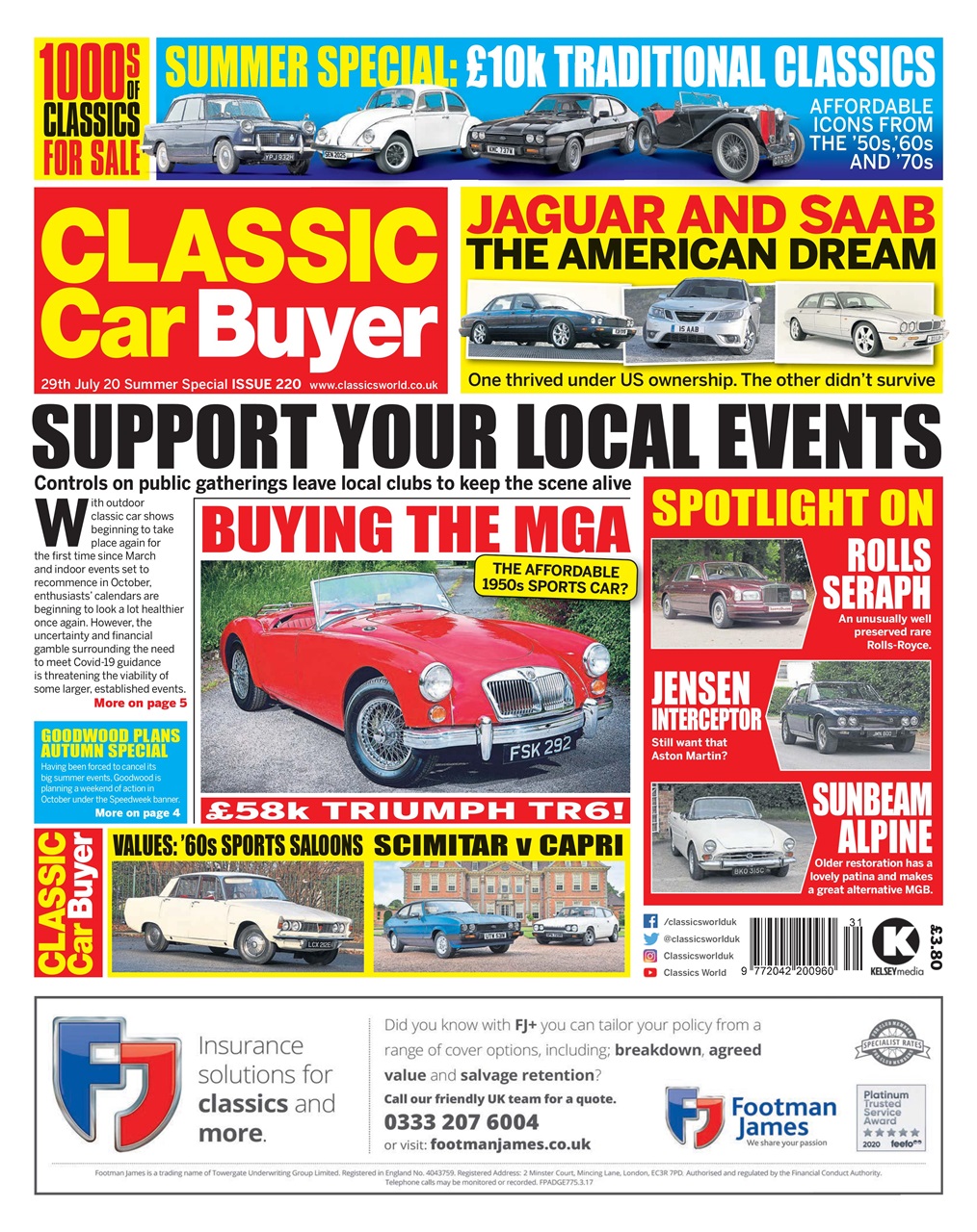 Classic Car Buyer Magazine 29/07/2020 Back Issue