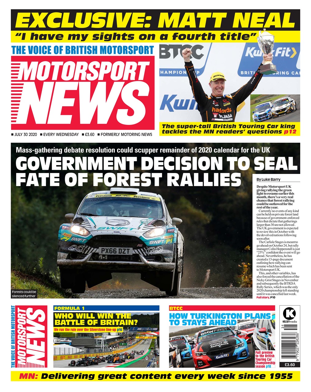 Motorsport News Magazine 30th July 2020 Subscriptions Pocketmags