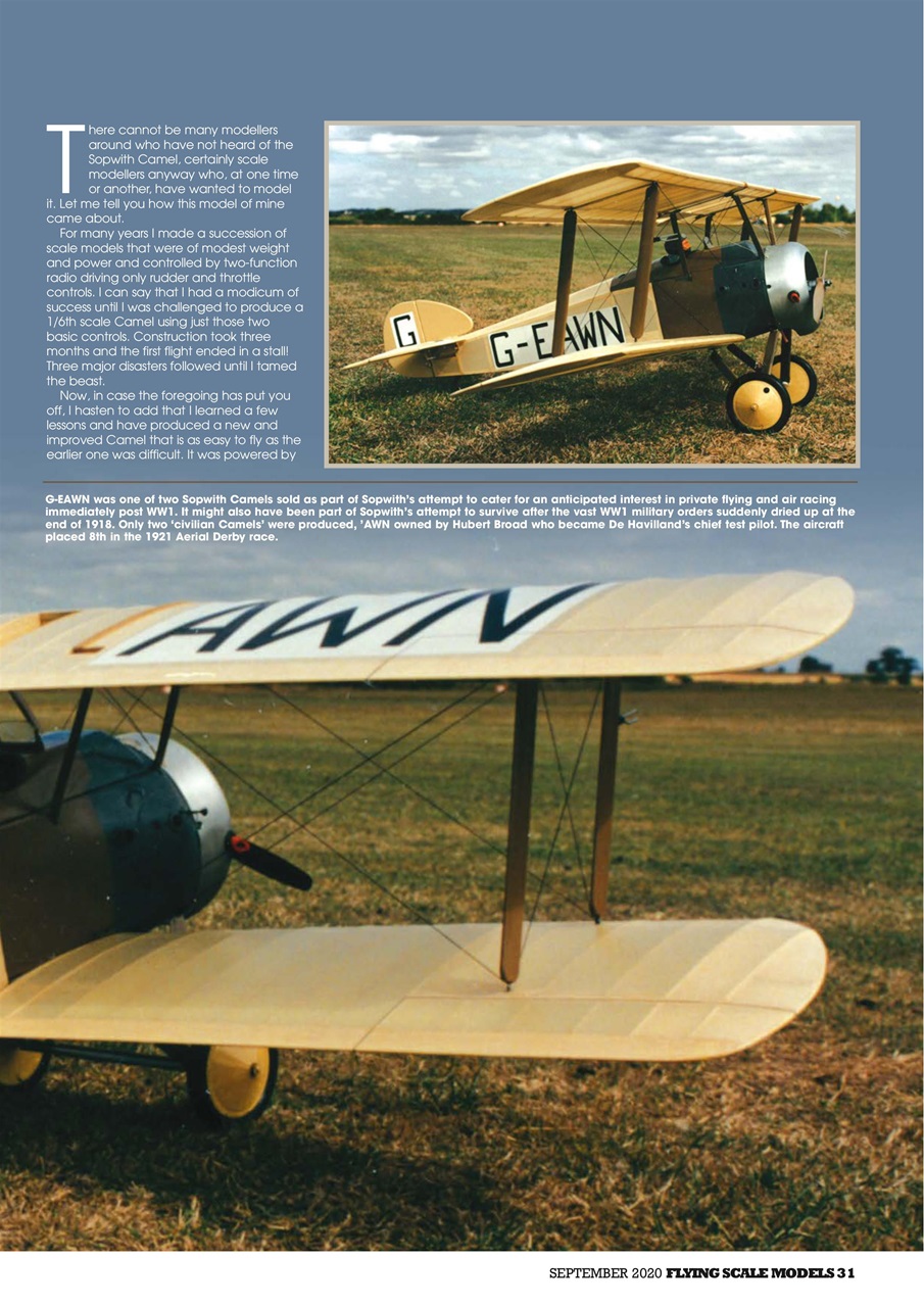 Flying Scale Models Magazine - Sept 20 Back Issue