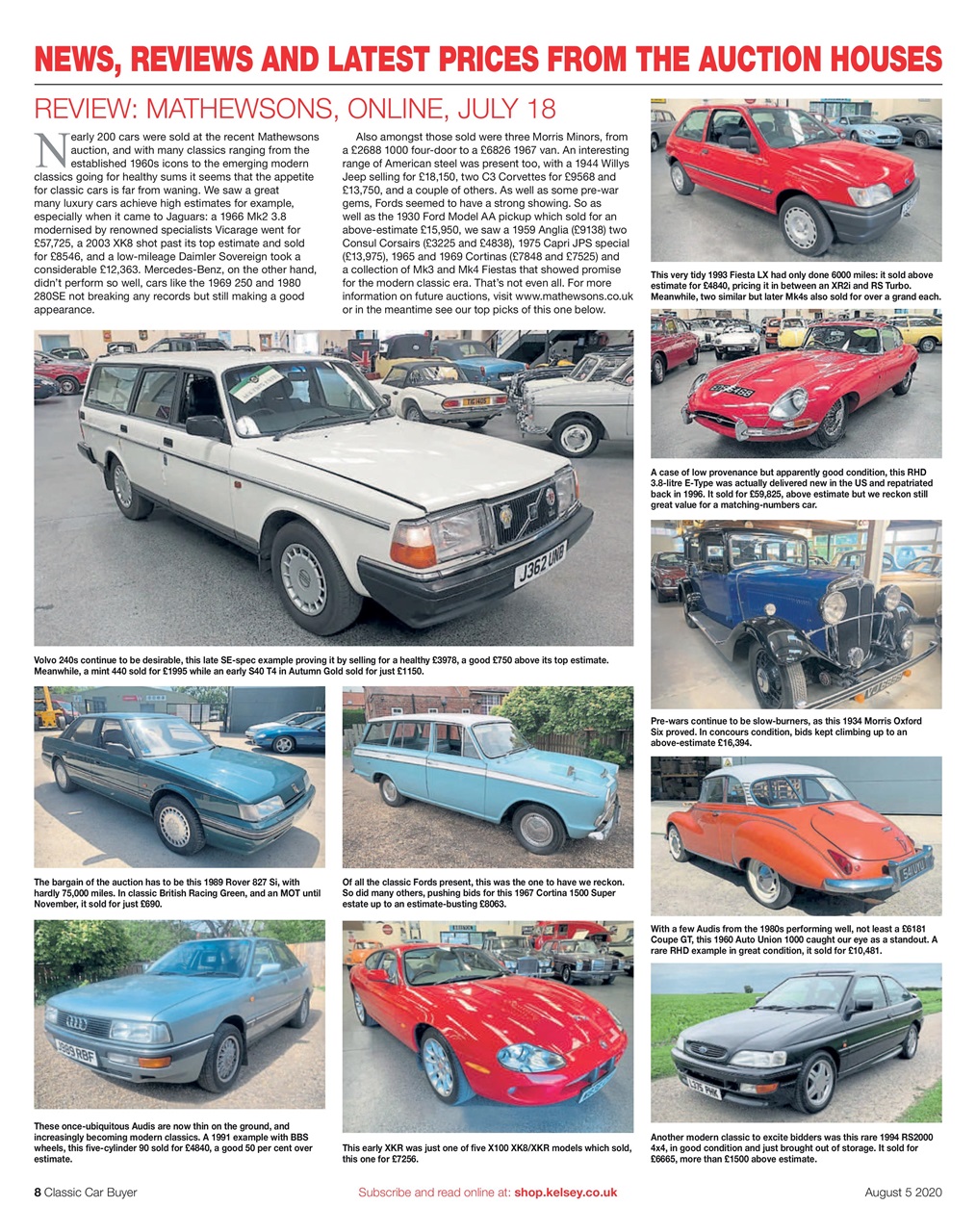 Classic Car Buyer Magazine 05/08/2020 Back Issue