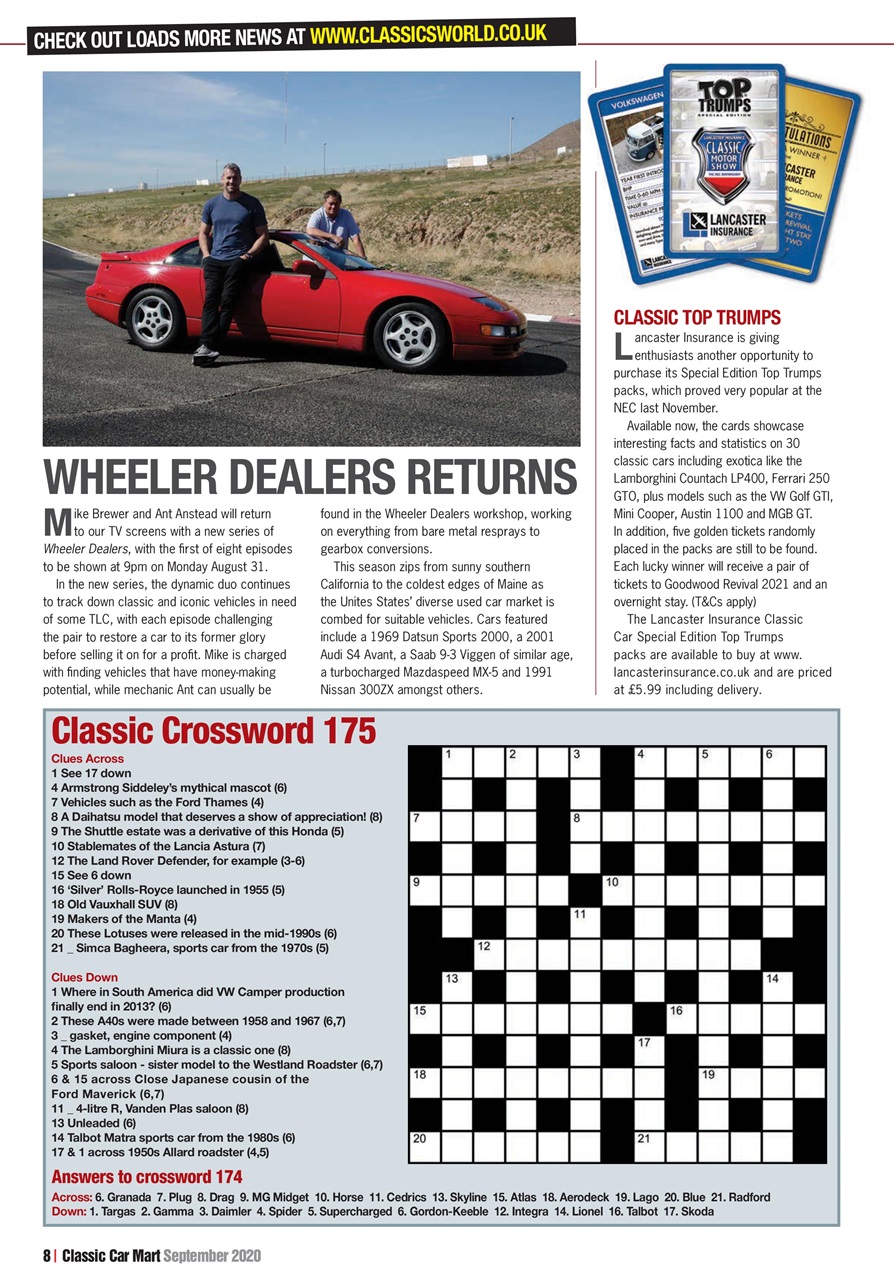 Classic Car Mart Magazine September 2020 Back Issue