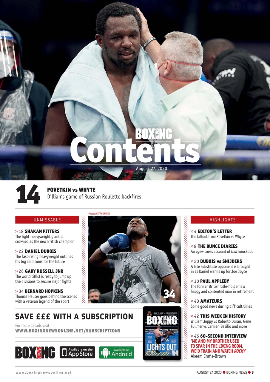 Boxing News Magazine 27Aug 2020 Subscriptions Pocketmags