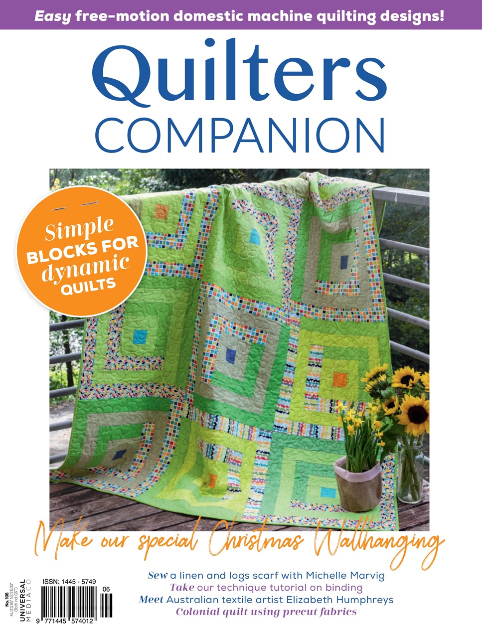 Quilters Companion Magazine issue 105 Back Issue