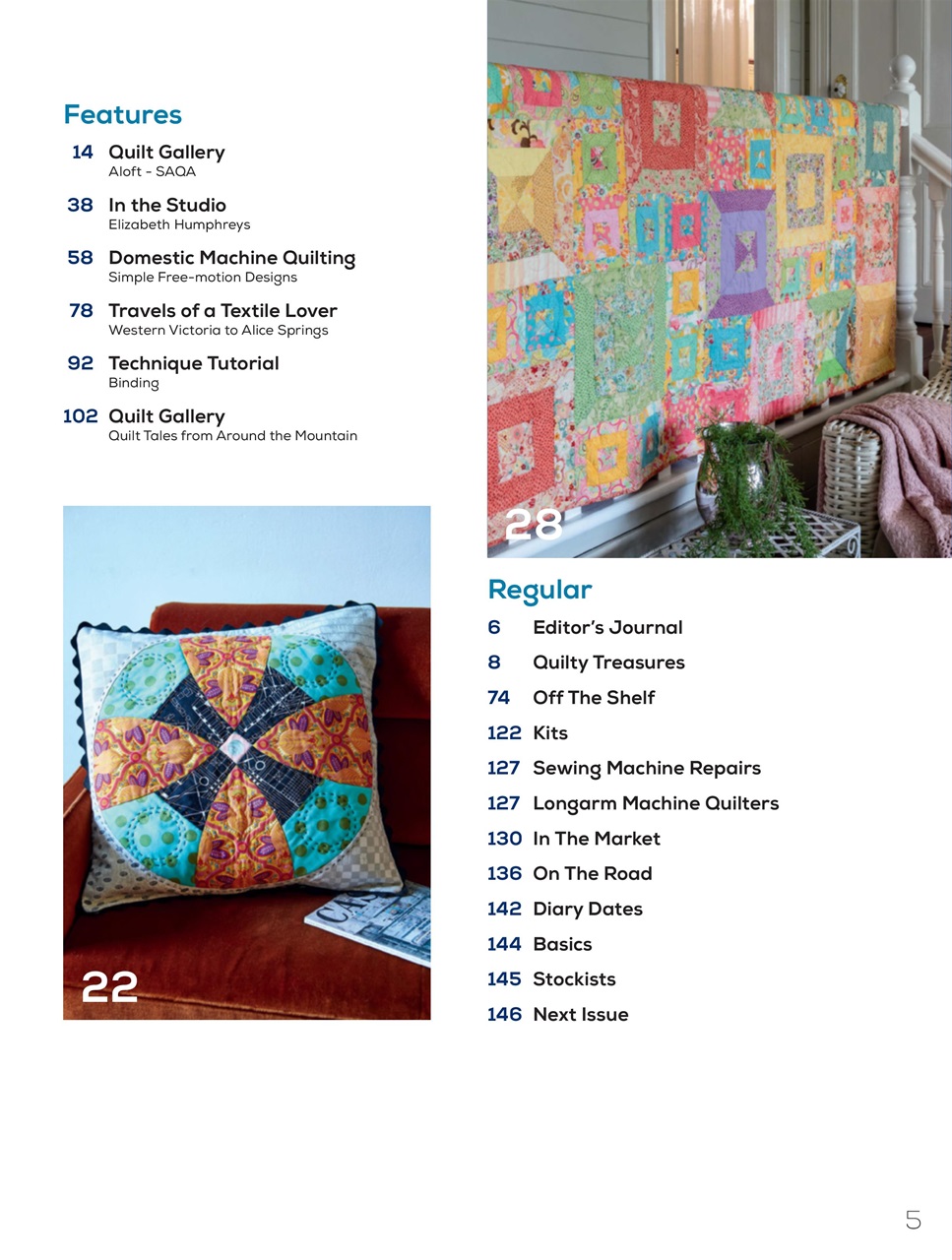 Quilters Companion Magazine issue 105 Back Issue