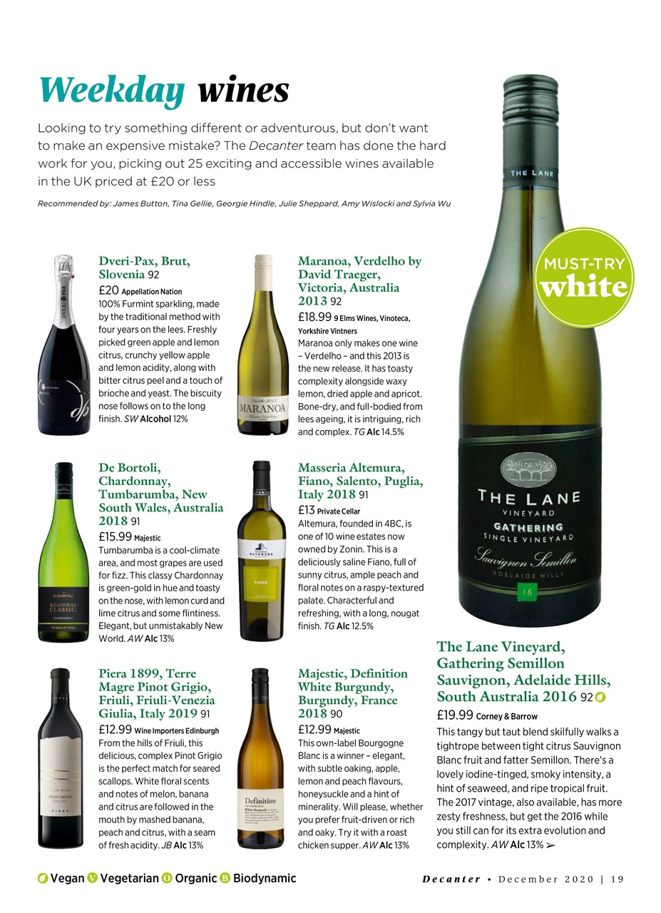 Decanter Magazine Dec2020 Back Issue
