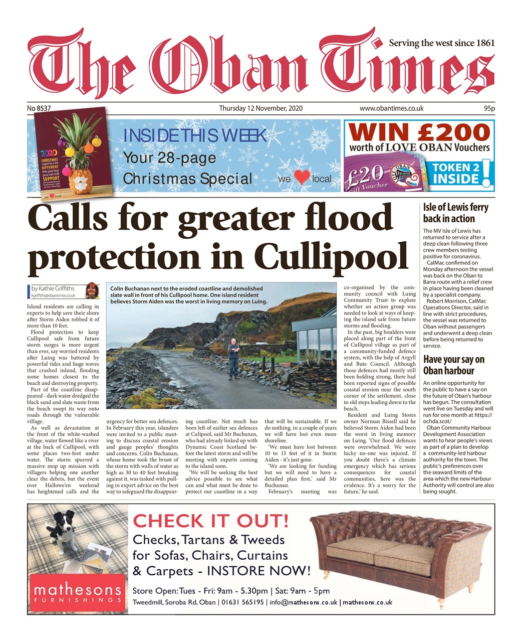 The Oban Times & Lochaber Times Magazine - 12 November 2020 Back Issue