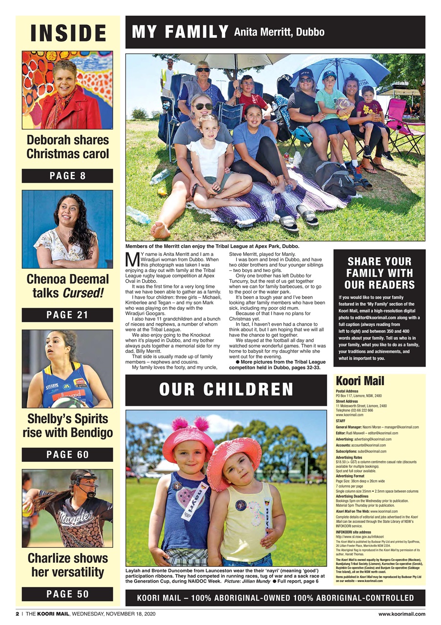 Koori Mail Magazine November 18, 2020 Subscriptions Pocketmags