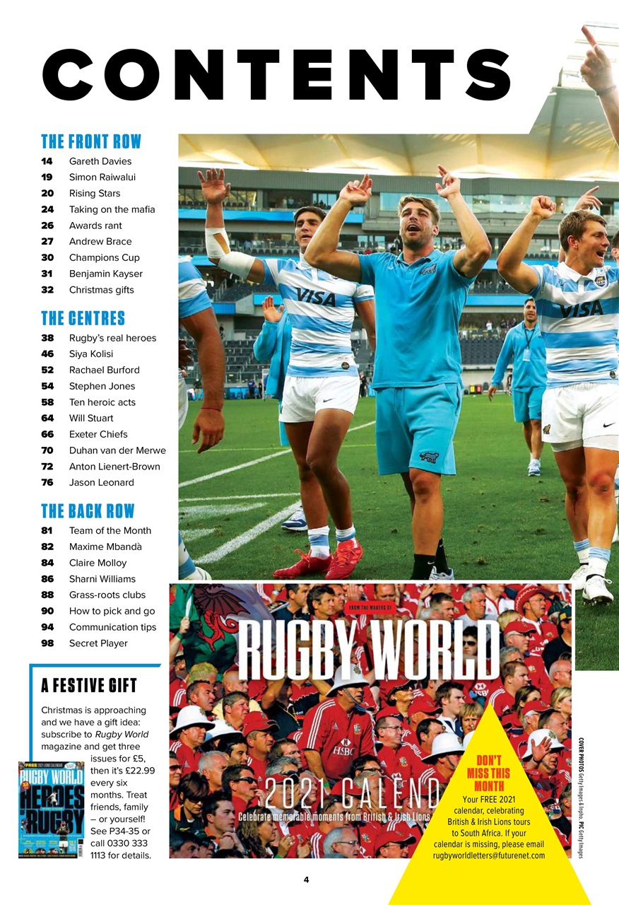 Rugby World Magazine - Jan-2021 Back Issue