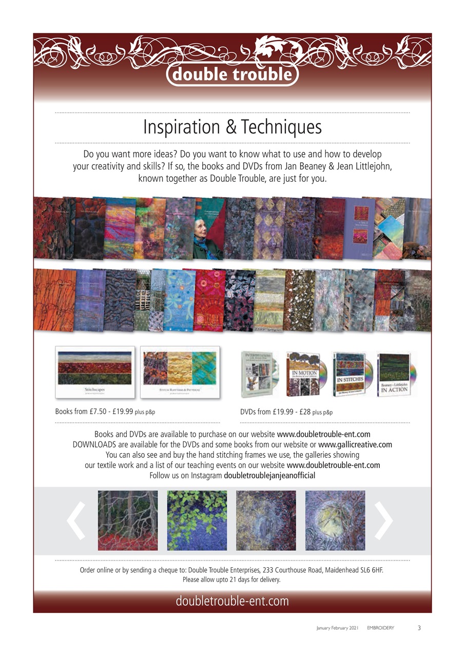 Embroidery Magazine Jan/Feb 21 Subscriptions Pocketmags