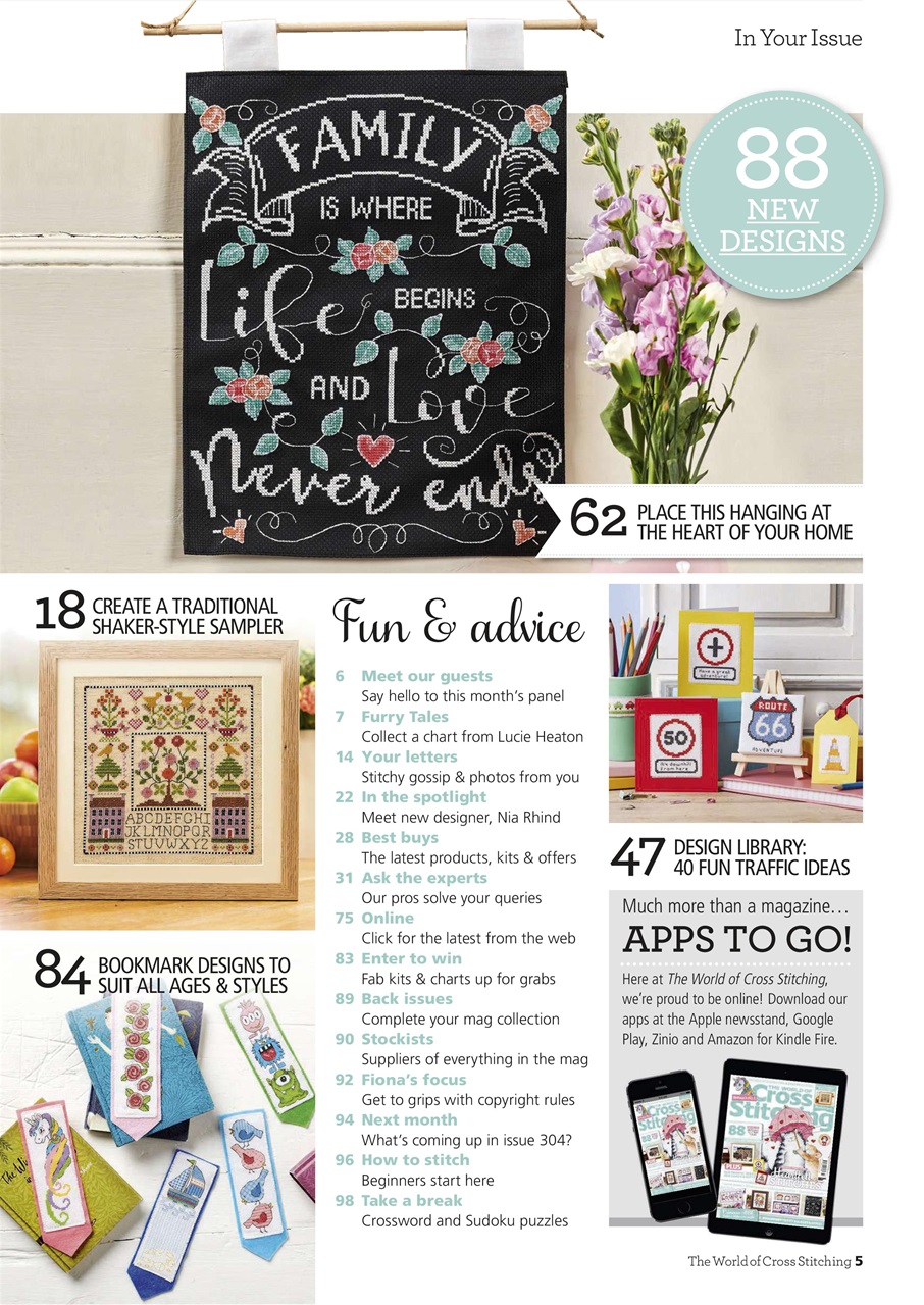 The World of Cross Stitching Magazine February 2021 Back Issue