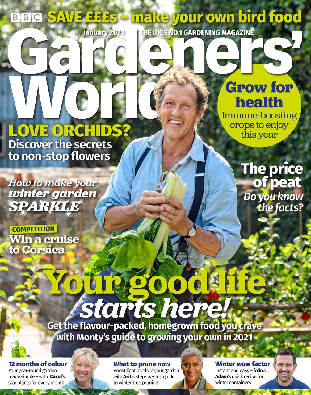BBC Gardeners’ World Magazine January 2021 Subscriptions Pocketmags