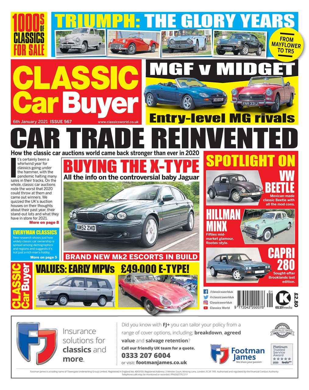 Classic Car Buyer Magazine - 567 January 06 2021 Back Issue