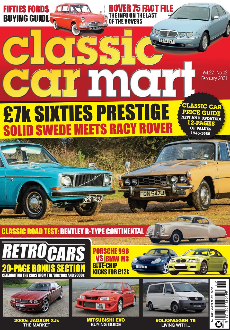 Classic Car Mart Magazine February 2021 Back Issue