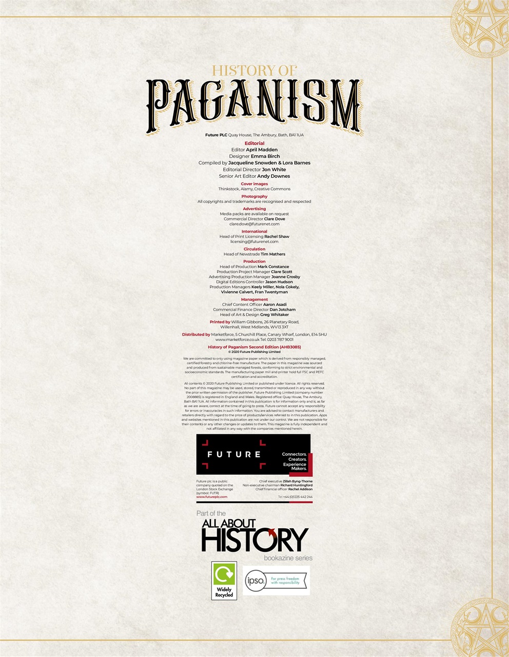 All About History's The History of Paganism Magazine Subscriptions and
