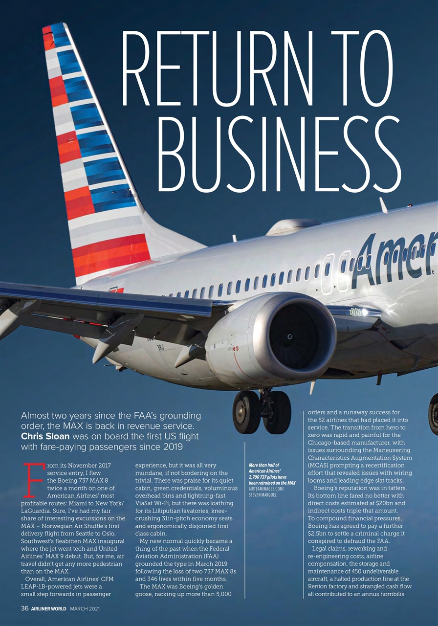 Airliner World Magazine - March 2021 Subscriptions 