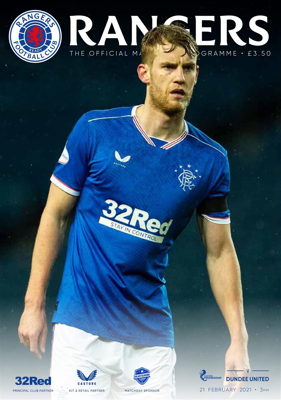 Rangers Football Club Matchday Programme - Rangers v Dundee Utd Subscriptions | Pocketmags