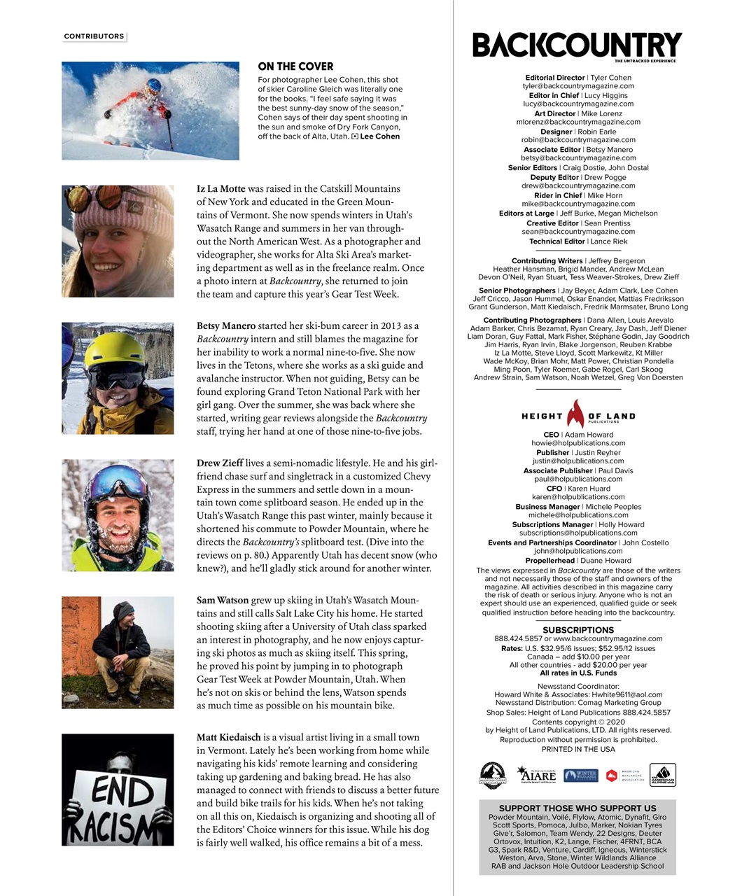 Backcountry Magazine 134 The 2021 Gear Guide Back Issue