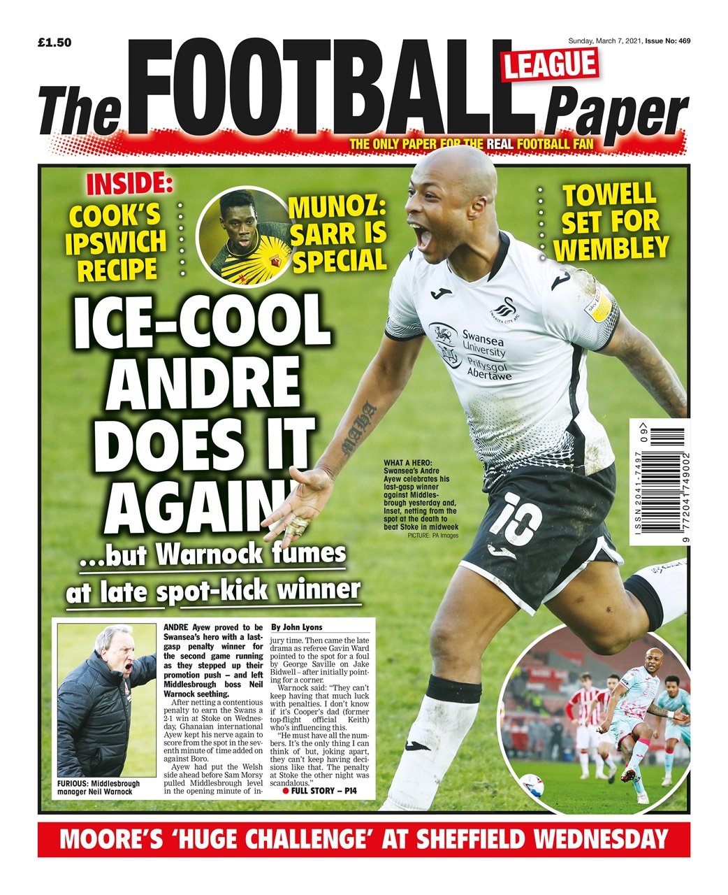The Football League Paper Magazine 7th Mar 2021 Subscriptions The Football League Paper Magazine 7th Mar 2021 Subscriptions