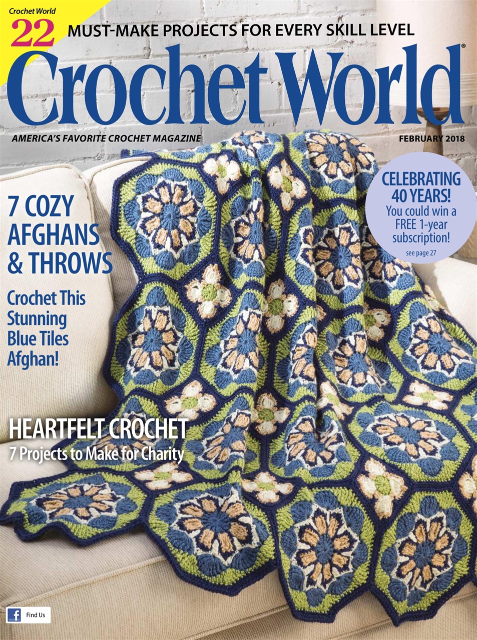 Crochet World Magazine February 2018 Back Issue