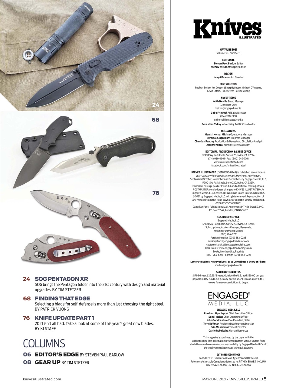 Knives Illustrated Magazine May/Jun 2021 Subscriptions Pocketmags