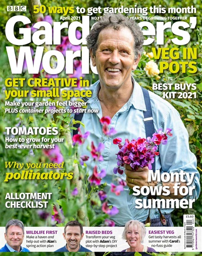 BBC Gardeners World Magazine April 2021 Back Issue