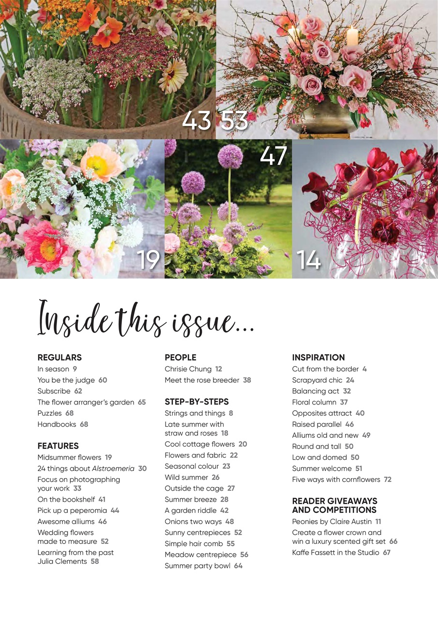 The Flower Arranger Magazine Summer 2021 Subscriptions Pocketmags