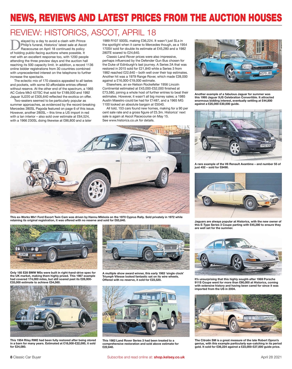 Classic Car Buyer Magazine April 28 2021 Back Issue