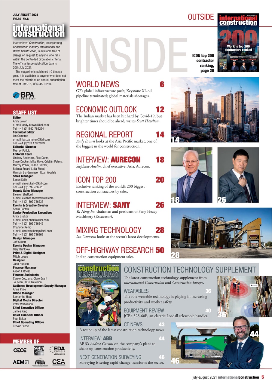 International Construction Magazine JulyAugust 2021 Subscriptions Pocketmags