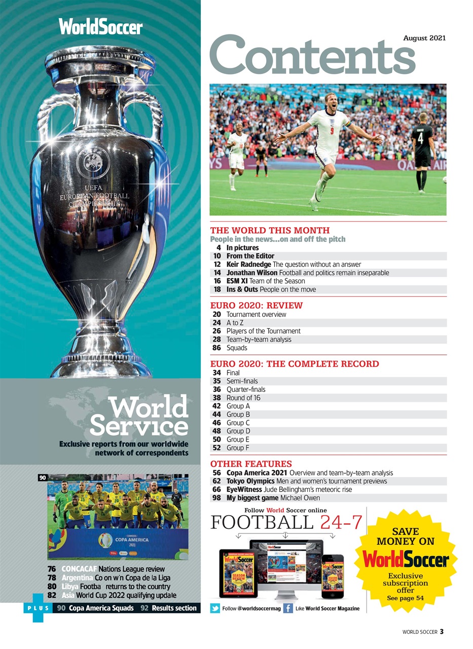 World Soccer Magazine - Aug-21 Subscriptions | Pocketmags