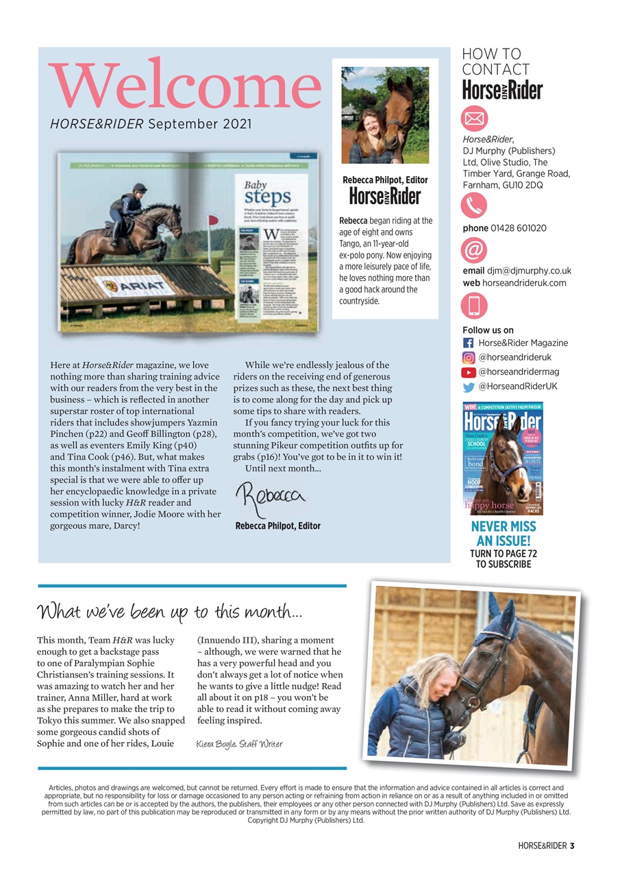 Horse&Rider Magazine - UK equestrian magazine for Horse and Rider ...